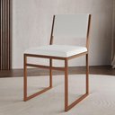 Ver imagem 2 de Kit 8 Cadeiras Industrial Isa Corino Branco Base Cobre para Mesa Sala Cozinha - Cobre-Branco