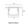 Perfil de Embutir para Fita Led Blumenau Line 25mm com 3 metros Preto - 2