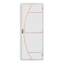 Ver imagem 2 de Kit Porta de Madeira Decorada 215x65cm com Batente de Aço 06cm Gaúcha Mgm