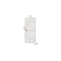 Kit Porta de Madeira Decorada 215x85cm com Batente de Aço 06cm Gaúcha MGM - 3