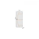 Ver imagem 3 de Kit Porta de Madeira Decorada 215x75cm com Batente de Aço 06cm Gaúcha MGM Abertura Esquerda Branco