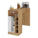 Ver imagem 2 de Bar Bancada com Adega 1 Porta E espelho Multimóveis Mp1090 Madeirado