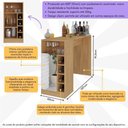 Ver imagem 6 de Bar Bancada com Adega 1 Porta E espelho Multimóveis Mp1090 Madeirado