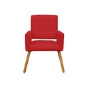 Ver imagem 2 de Poltrona Cadeira Decorativa c/ Costas Vazadas Camila Pés Palito Suede Vermelho - LM DECOR