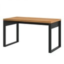 Ver imagem 2 de Escrivaninha Mesa de Escritório Industrial 100% MDF 135cm Freijó/Preto