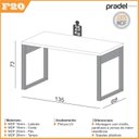 Ver imagem 4 de Escrivaninha Mesa Escritório Industrial 135cm