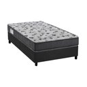 Ver imagem 1 de Cama Box Solteiro: Colchão Anatômico Ortobom D33/EP ISO 100 Ultra Firme + Base CRC Suede Gray(