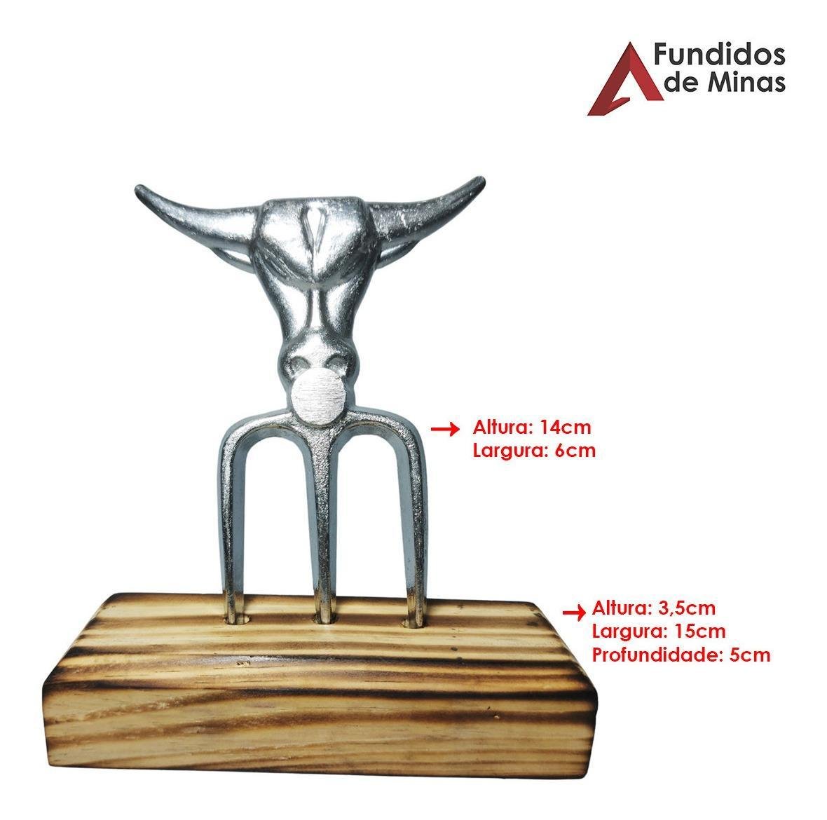 Tridente Garfo Para Churrasco Boi 3 Dentes - 2