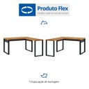 Ver imagem 4 de Escrivaninha Mesa de Escritório de Canto Industrial 100% MDF 157,5cm Pradel Marrom