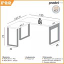 Ver imagem 3 de Escrivaninha Mesa de Escritório de Canto Industrial 100% MDF 157,5cm Pradel Marrom