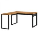 Ver imagem 2 de Escrivaninha Mesa de Escritório de Canto Industrial 100% MDF 157,5cm Pradel Marrom