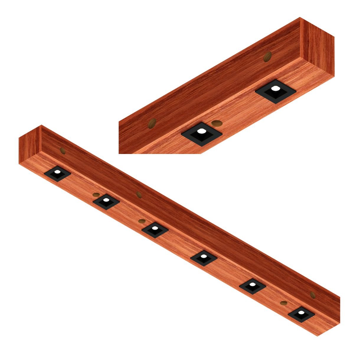 Luminária de Teto Perseu 12w Bivolt Madeira Maciça Spot - 4