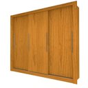Ver mais imagens de Guarda-Roupa Casal 3 Portas 100% MDF Milão Yescasa Marrom/Marrome/Off White