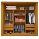Ver imagem 4 de Guarda-Roupa Casal 3 Portas 100% MDF Milão Yescasa Marrom/Marrome/Off White