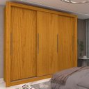 Ver imagem 7 de Guarda-Roupa Casal 3 Portas 100% MDF Milão Yescasa Marrom/Marrome/Off White