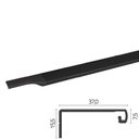 Ver imagem 1 de Perfil Puxador Alumínio Facetato RM-183 Barra 03 metros Preto Rometal 01 barra