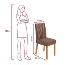 Ver imagem 3 de Conjunto Sala de Jantar Mesa Easy Tower 170x90cm Mdf/vidro com 6 Cadeira Armoni Couro Avelã Amendoa