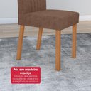 Ver imagem 6 de Conjunto Sala de Jantar Mesa Easy Tower 170x90cm Mdf/vidro com 6 Cadeira Armoni Couro Avelã Amendoa