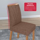 Ver imagem 7 de Conjunto Sala de Jantar Mesa Easy Tower 170x90cm Mdf/vidro com 6 Cadeira Armoni Couro Avelã Amendoa