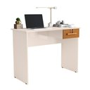 Ver imagem 4 de Mesa Escrivaninha Off White e Cinamomo para Computador
