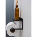 Ver imagem 4 de Papeleira Preta para Banheiro de Parede Porta Papel Higiênico Suporte Porta Rolo Preto
