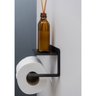 Papeleira Preta para Banheiro de Parede Porta Papel Higiênico Suporte Porta Rolo Preto - 4