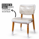 Ver imagem 7 de Kit 4 Cadeiras de Jantar Manuela Madeira Maciça Estofadas Bouclé Bege Madeira Mel Di Franco