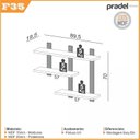 Ver imagem 3 de Nicho 3 Prateleiras Industrial Laranja 100% MDF