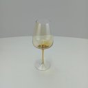 Ver imagem 4 de Jogo 6 Taças Vinho Tinto Água Home&co com Filete Âmbar Eco Crystal 380ml 21x6x6cm Transparente