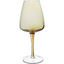 Ver imagem 1 de Jogo 6 Taças Vinho Tinto Água Home&co com Filete Âmbar Eco Crystal 380ml 21x6x6cm Transparente