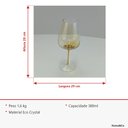 Ver imagem 3 de Jogo 6 Peças Taça de Cristal 380ml Transparente 21x6x6cm Vinho Água Espumante