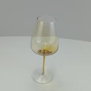 Ver imagem 2 de Jogo 6 Taças Vinho Tinto Água Home&co com Filete Âmbar Eco Crystal 380ml 21x6x6cm Transparente