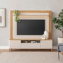 Ver imagem 1 de Painel Tv 70" Sala Home Theater 200cm Maya com Led Tauari/off White L04 - D'rossi