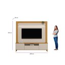Ver imagem 3 de Painel Tv 70" Sala Home Theater 200cm Maya com Led Tauari/off White L04 - D'rossi