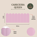 Ver imagem 2 de Cabeceira Queen Modulada Nuvem Cama Box Corino Rosa Bebê