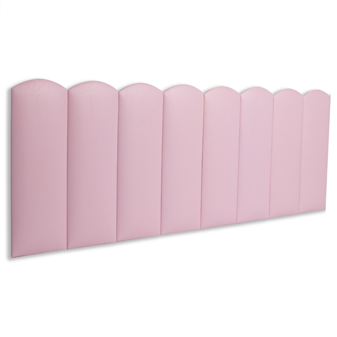 Cabeceira Queen Modulada Nuvem Cama Box Corino Rosa Bebê