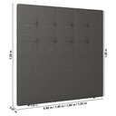 Ver imagem 2 de Cabeceira Cama Box Solteiro Luana 90cm Linho Cinza - Desk Design