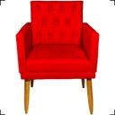 Ver imagem 4 de Kit Namoradeira Decorativa Para Sala Capitonê Com Base + 4 Poltronas Para Recepção Suede
