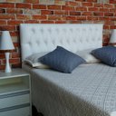 Ver imagem 1 de CABECEIRA PAINEL VINTAGE CORINO BRANCO CASAL 140 X 60 RBL