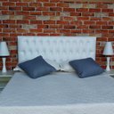 Ver imagem 2 de CABECEIRA PAINEL VINTAGE CORINO BRANCO CASAL 140 X 60 RBL