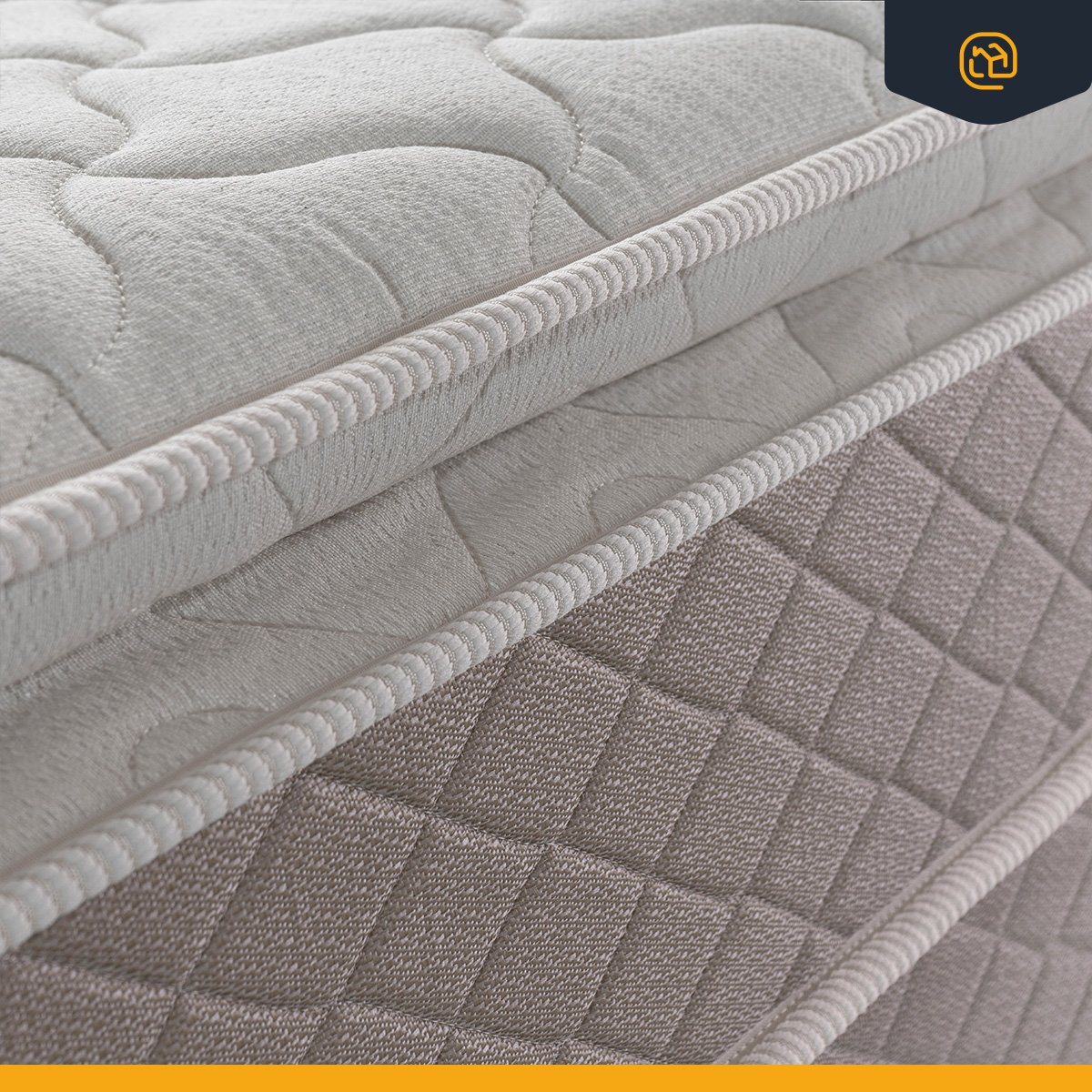 Colchão Casal Espuma D45 Pillow Top Strong Cinza/branco Suporta até 150kg por Pessoa - 6