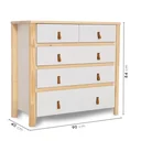 Ver imagem 3 de Cômoda 5 Gavetas Íris CabeCasa MadeiraOriginals Branco/Marrom