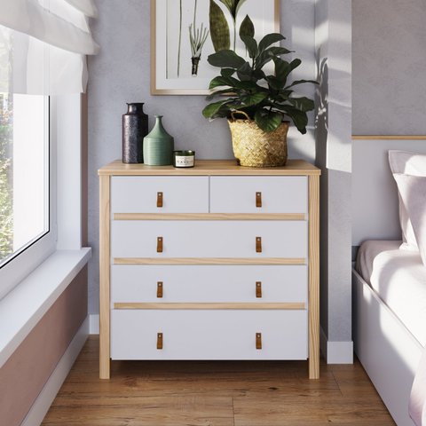 Cômoda 5 Gavetas Íris CabeCasa MadeiraOriginals