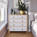 Ver imagem 1 de Cômoda 5 Gavetas Íris CabeCasa MadeiraOriginals Branco/Marrom