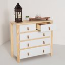 Ver imagem 2 de Cômoda 5 Gavetas Íris CabeCasa MadeiraOriginals Branco/Marrom