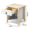 Ver imagem 3 de Mesa de Cabeceira 1 Gaveta Íris CabeCasa MadeiraOriginals Branco