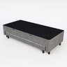 Cama Box Baú Solteiro com Auxiliar Semi Ortopedica Suede - Cinzachumbo - 1