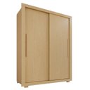 Ver imagem 3 de Guarda-Roupa Solteiro 2 Portas 2 Gavetas com Pés Costa Rica Marrom Jequitibá