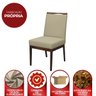 Kit 2 Cadeiras para Sala de Jantar Madeira Maciça Linho Carol Amo Móveis:Marrom Claro - 9
