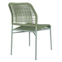 Ver imagem 5 de Kit 4 Cadeiras Empilhável Leme Fratini Aço Verde Assento e Encosto Trama de Corda Náutica Verde